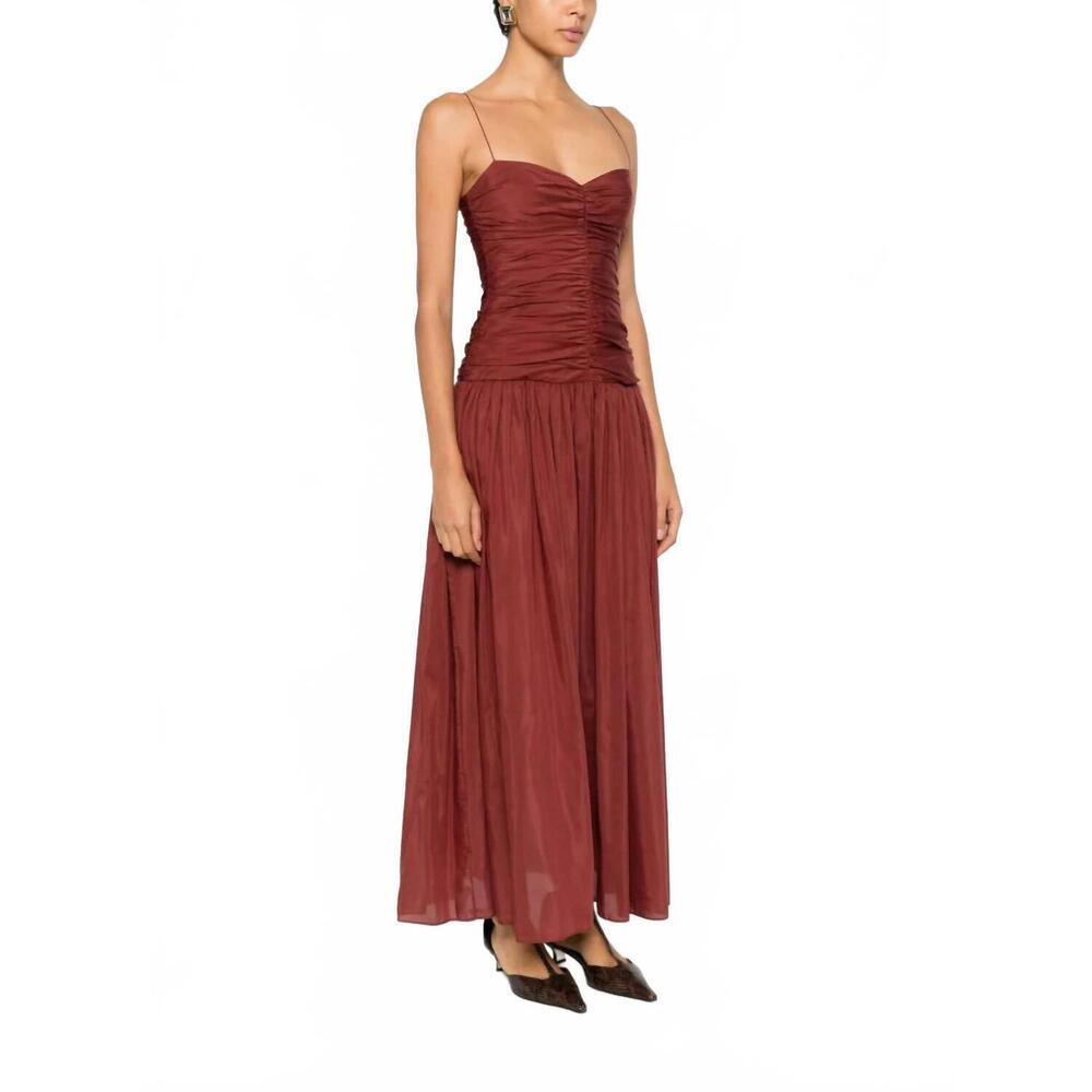 NEW MATTEAU gathered drop waist dress in maroc - Picture 2 of 5